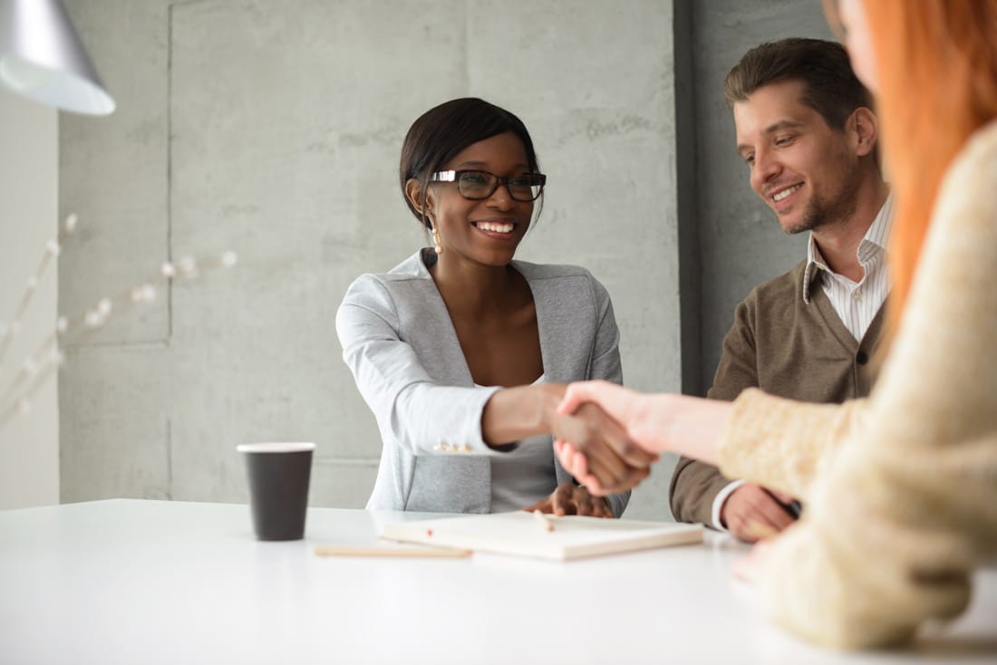 business customer signing an energy contract
